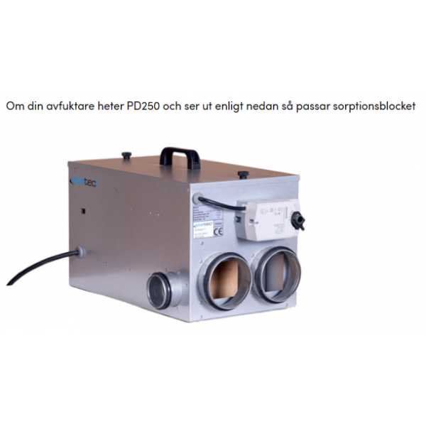 Acetec PD250 sorptionsblock för avfuktare tillverkad före 2013-12-31