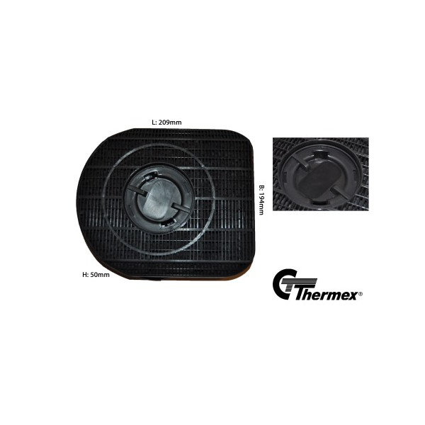 Original Thermex Decor 902 kolfilter – 2-pack filter till köksfläkt