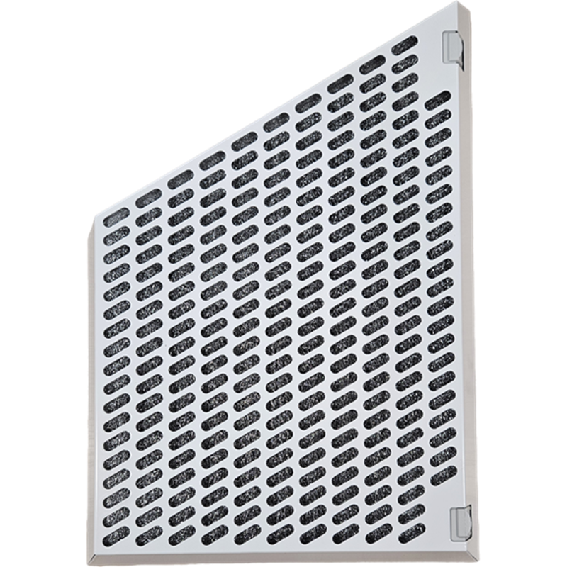 Franke 490 metalltrådsfilter komplett med hållare – originalfilter 400x285x40 mm för Franke 490-10 och 490-16 köksfläktar.