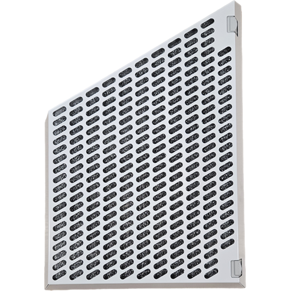 Franke 490 metalltrådsfilter komplett med hållare – originalfilter 400x285x40 mm för Franke 490-10 och 490-16 köksfläktar.