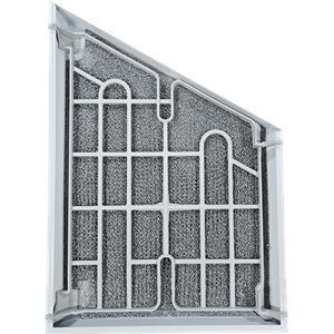 Franke 490 metalltrådsfilter komplett med hållare – originalfilter 400x285x40 mm för Franke 490-10 och 490-16 köksfläktar.