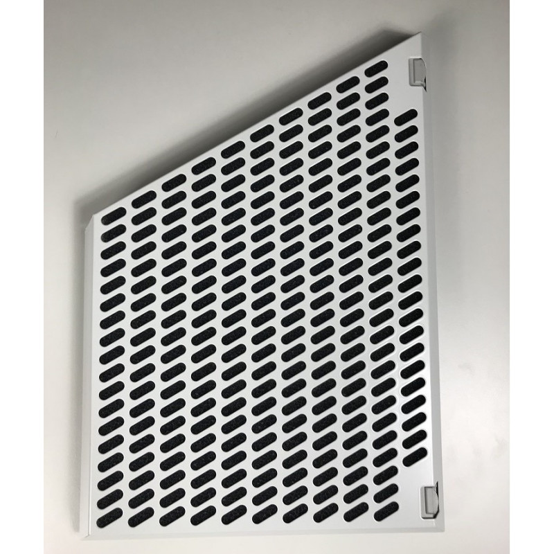 Franke 490 polyesterfilter komplett med hållare – originalfilter 400x285x40 mm för Franke 490-10 och 490-16 köksfläktar.