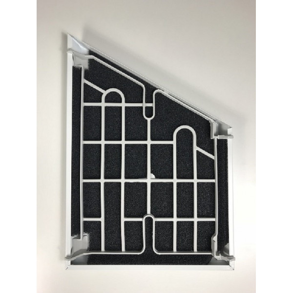 Franke 490 polyesterfilter komplett med hållare – originalfilter 400x285x40 mm för Franke 490-10 och 490-16 köksfläktar.