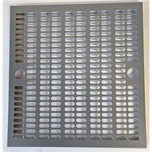 Filterplåt i silver för Franke och Futurum 620 köksfläkt, fettfilter ingår ej